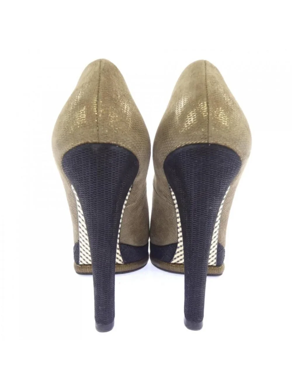 Chanel Pumps Heel Khaki